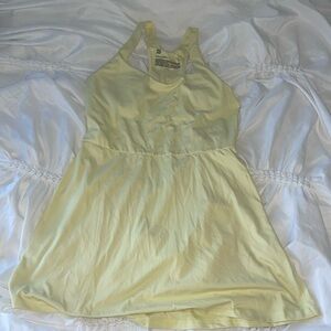 Pastel yellow dress with shorts/pockets/padding support